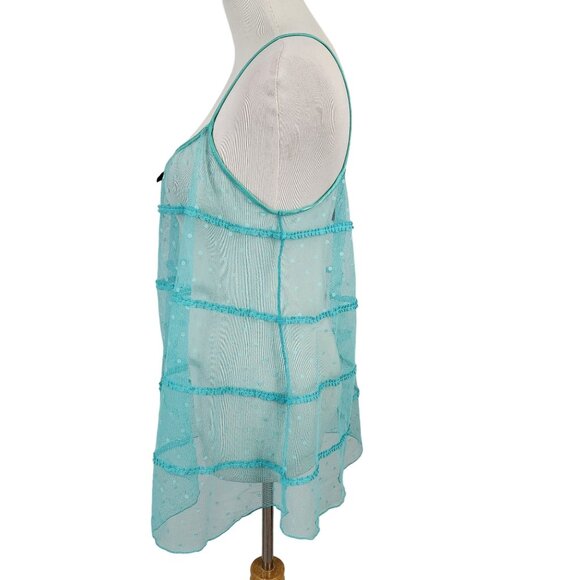 Victoria's Secret Lingerie Women's Large Sexy Little Things Sheer Baby Doll Blue - Picture 5 of 10